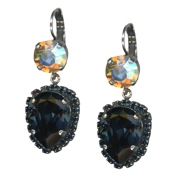 Mariana Earrings Precious  Montana Blue & Clear AB Austrian Crystals Songbook Coll.