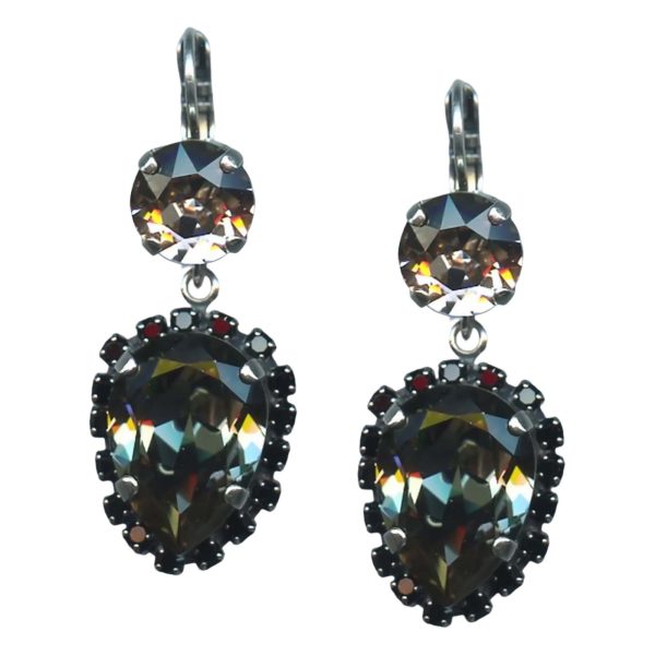Earrings By Mariana Woman Exquisite Black Diamond and Vintage Rose Swarovski Crystals