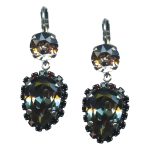Earrings By Mariana Woman Exquisite Black Diamond and Vintage Rose Swarovski Crystals - Image 2