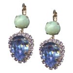Mariana Earrings Exquisite Provence Lavender, Lt Amethyst & Turq Mineral Austrian Crystals Caribbean Life Coll. - Image 2