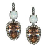Mariana Earrings Fab Fire & Snow SO Mineral, Vintage Rose, & White Opal Austrian Crystals Winter Wonderland Coll. - Image 3