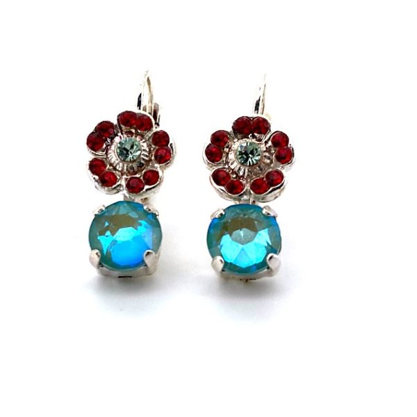 Mariana Earrings Alluring Laguna Delite, Siam, & Chrysolite Austrian Crystals Take My Breath Away Coll.