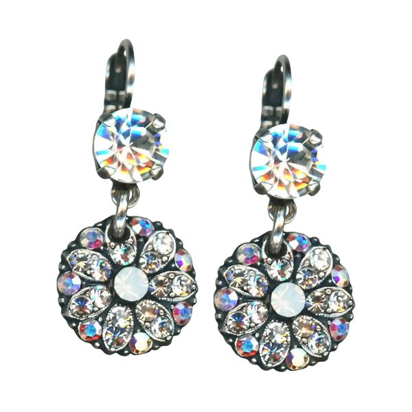 Mariana Earrings Timeless Clear, White Opal, & AB Austrian Crystals On A Clear Day Sweet Summer Coll.