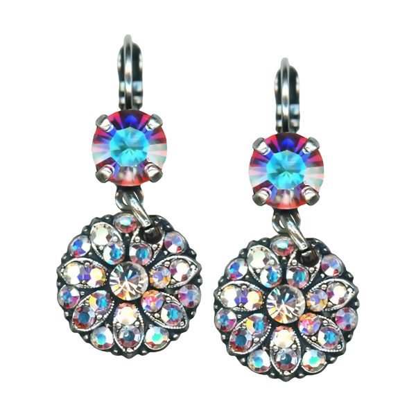 Mariana Earrings Shimmering Floral AB Austrian Crystals My Treasures Coll.