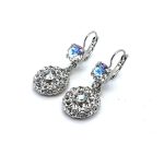 Earrings By Mariana Woman Drop Elegant Moonlight and Clear Swarovski Crystals