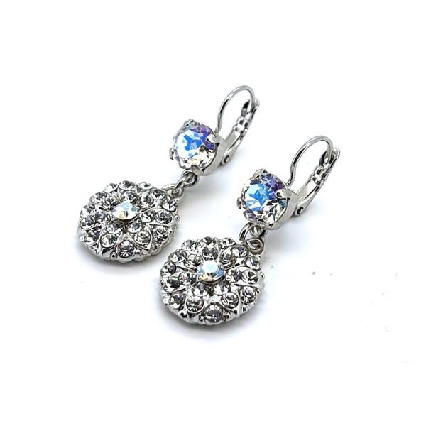 Earrings By Mariana Woman Drop Elegant Moonlight and Clear Swarovski Crystals