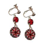 Mariana Earrings Classy Ruby, Siam, & Burgundy Austrian Crystals Lady In Red Songbook Coll.