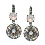 Mariana Earrings Precious Rose Opal, Smoked Topaz, AB, & White Opal Austrian Crystals Snowflake Winter Wonderland Coll. - Image 3