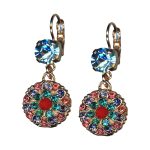 Mariana Earrings Beautiful Floral in Multi-Color Austrian Crystals Romancing In Rio Summer 2022 Coll.