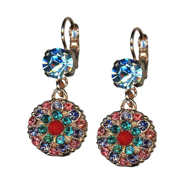 Mariana Earrings Beautiful Floral in Multi-Color Austrian Crystals Romancing In Rio Summer 2022 Coll.