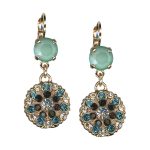 Mariana Earrings Gorgeous Cobalt, Blue Zircon, Mint Green, & Clear Austrian Crystals My Treasures Coll.