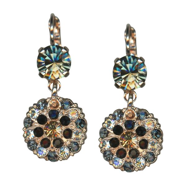 Mariana Earrings Alluring Jet, Black Diamond, Moonlight & Silver Night Austrian Crystals Botanica Coll.