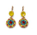 Mariana Earrings Sassy Teal, Padparadscha, Vivid Red, Sun Kissed Sunshine & Citrine Austrian Crystals Poppy Coll. - Image 3