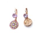 Mariana Earrings Classy Lavender Delite, Lt Rose, Violet & Chrysolite Opal Austrian Crystals Botanica Coll. - Image 3