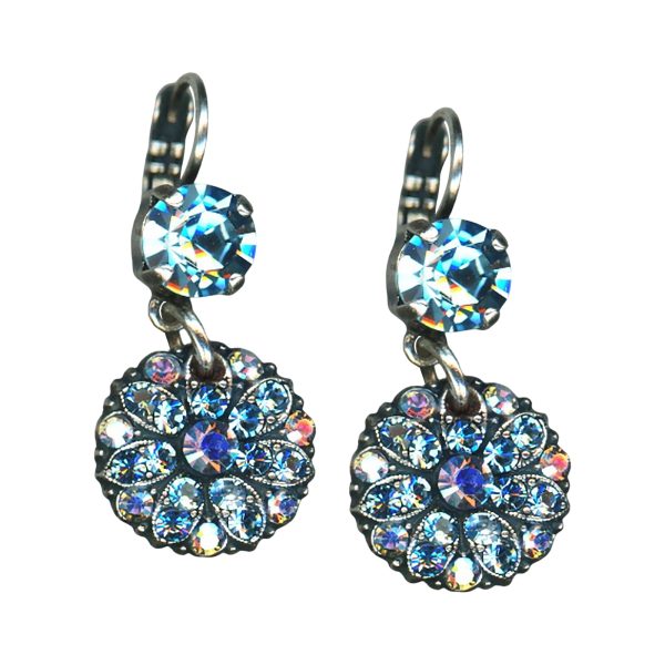 Mariana Earrings Adorable Aquamarine & AB Austrian Crystals My Treasures Coll.
