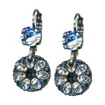 Mariana Earrings Fabulous Montana Blue, Lt Blue, & Clear Austrian Crystals Blue Montana Clear 2016 Spring Coll. - Image 3