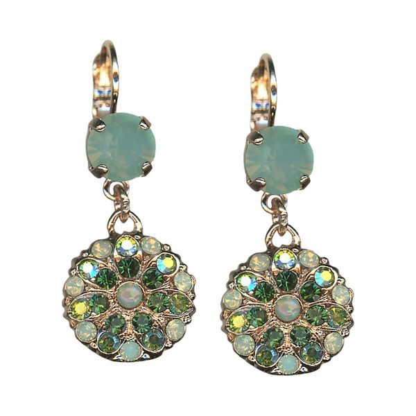 Mariana Earrings Adorable Greens & Pacific Opal Austrian Crystals Spring 2019 Coll.