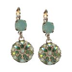 Mariana Earrings Adorable Greens & Pacific Opal Austrian Crystals Spring 2019 Coll. - Image 2