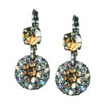 Mariana Earrings Precious Champagne, Amber, Pale Blue, & AB Austrian Crystals Moondrops Gypsy Soul Coll. - Image 2