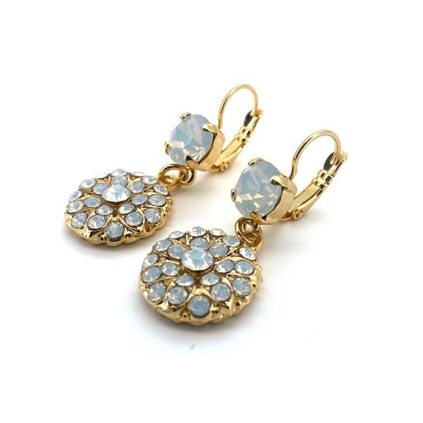 Earrings By Mariana Woman Simply Elegant White Opal Swarovski Crystals