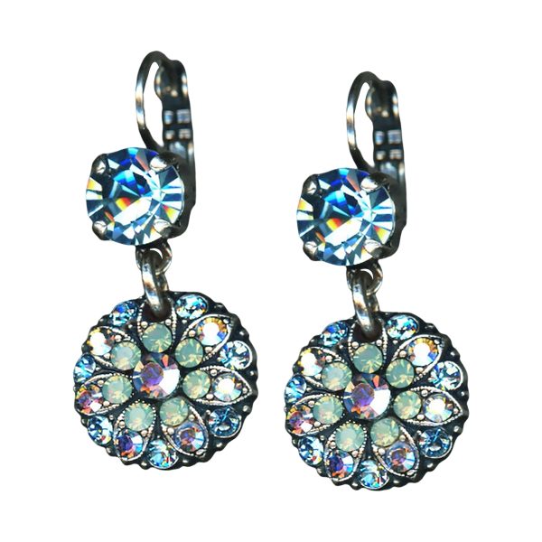 Mariana Earrings Exude Elegance Pacific Opal, Lt Turq & AB Austrian Crystals My Treasures Coll.