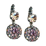Mariana Earrings Lovely Floral Vintage Rose & Lt Rose Austrian Crystals My Treasures Coll. - Image 2