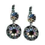 Earrings By Mariana Paradise Coll. Exquisite Smokey Gray and Jet Swarovski Crystals - Image 2