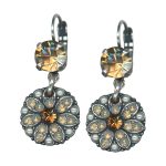 Mariana Earrings Glamorous Cream Pearl, Golden Shadow, Sand Opal, & Lt. Colorado Topaz Austrian Crystals Caribbean Life Coll. - Image 2