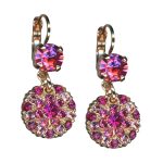 Mariana Earrings Caribbean Life Coll. Fabulous Fuchsia, Lt Rose & Rose Austrian Crystals - Image 3