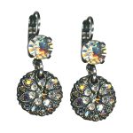Earrings By Mariana Woman Glamorous Black Diamond and Moonlight Swarovski Crystals - Image 3