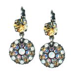 Mariana Earrings Glamorous Golden Shadow, White Opal, & AB Austrian Crystals My Treasures Coll. - Image 2