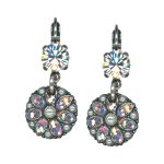 Mariana Earrings Floral Pearl Mineral, Clear, & AB Austrian Crystals Sweet Summer Coll. - Image 2