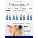 Earrings By Mariana Woman Beautiful Ocean and Topaz Swarovski Crystals - Image 5