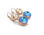Earrings By Mariana Woman Beautiful Ocean and Topaz Swarovski Crystals - Image 3