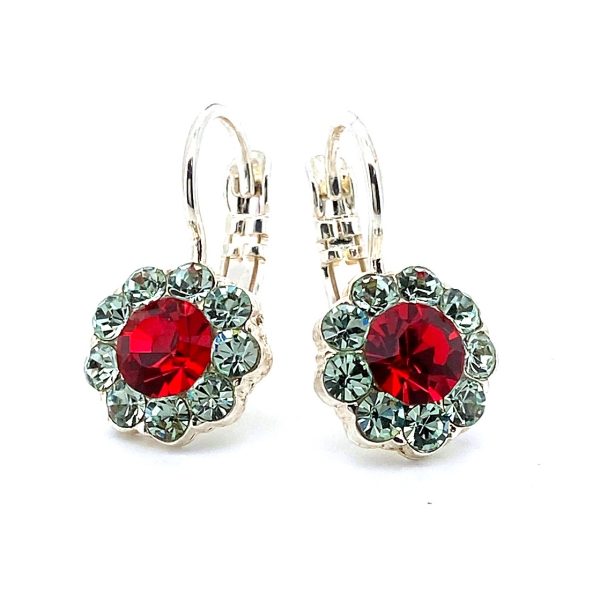 Mariana Earrings Beautiful Siam & Chrysolite Austrian Crystals Take My Breath Away Coll.