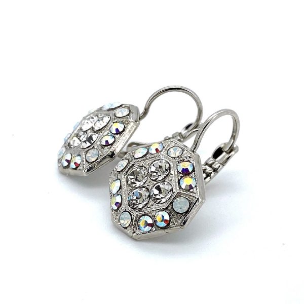 Mariana Earrings Fab Octagon Shaped AB & Clear Austrian Crystals On A Clear Day Sweet Summer Coll.