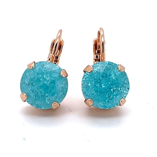 Earrings By Mariana Woman Beautiful Aqua Ice Swarovski Crystals-RG