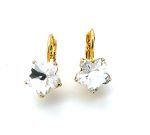 Mariana Earrings Beautiful Star Shape Clear Austrian Crystals My Treasures Coll. Yellow Gold - Image 3