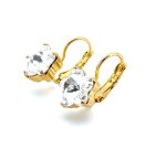 Mariana Earrings Beautiful Star Shape Clear Austrian Crystals My Treasures Coll. Yellow Gold