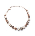Necklace By Mariana Woman Lovely Peach, Moonlight and Opal Swarovski Crystals - Image 3
