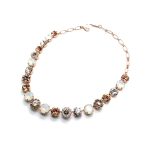 Necklace By Mariana Woman Lovely Peach, Moonlight and Opal Swarovski Crystals - Image 2