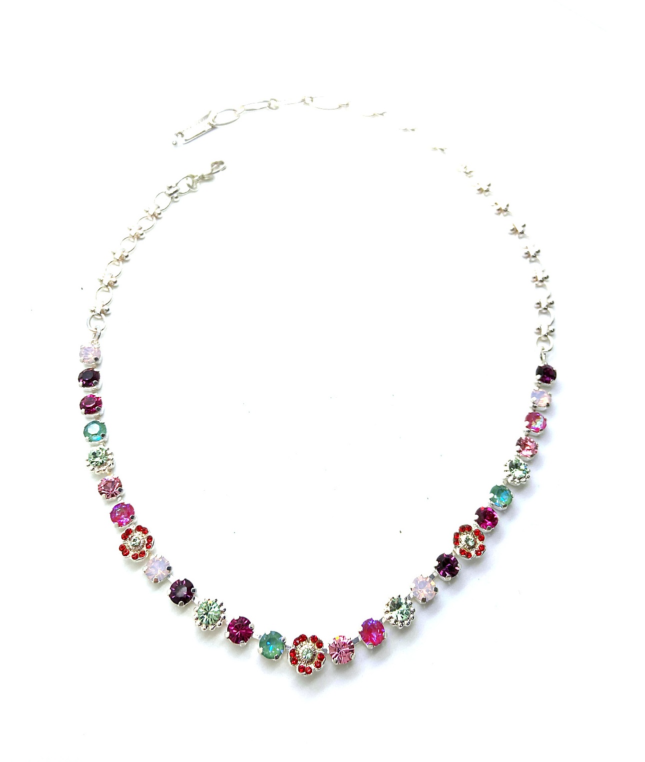 N-3504-2-1156-WS (3) Necklace By Mariana Woman Sassy Siam, Chrysotile and Amethyst Swarovski Crystals - Image 1