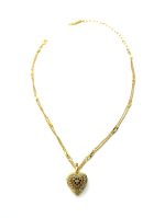 Mariana Necklace Pendant Heart Locket Clear, Smoked Topaz, & Jet Austrian Crystals My Treasures Coll. - Image 3