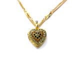 Mariana Necklace Pendant Heart Locket Clear, Smoked Topaz, & Jet Austrian Crystals My Treasures Coll.