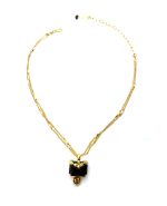 Mariana Necklace Pendant Elegant Jet Black & Lt Smoked Topaz Austrian Crystals My Treasures Coll. - Image 2