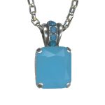 Mariana Necklace Pendant Gorgeous Caribbean Blue Opal Austrian Crystals My Treasures Coll. - Image 2