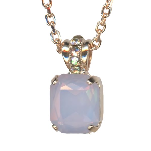 Mariana Necklace Pendant Preppy Pink Opal & Vitrail Lt Austrian Crystals Pina Colada Cocktail Hour Coll.