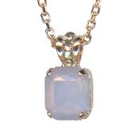 Mariana Necklace Pendant Preppy Pink Opal & Vitrail Lt Austrian Crystals Pina Colada Cocktail Hour Coll. - Image 2