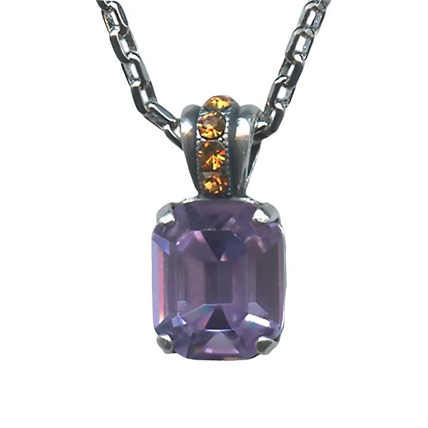 Mariana Necklace Pendant Beautiful Violet & Topaz Austrian Crystals Macaroon The Sweet Life Coll.