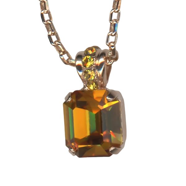 Mariana Necklace Pendant Shimmering Topaz Austrian Crystal My Treasures Coll.